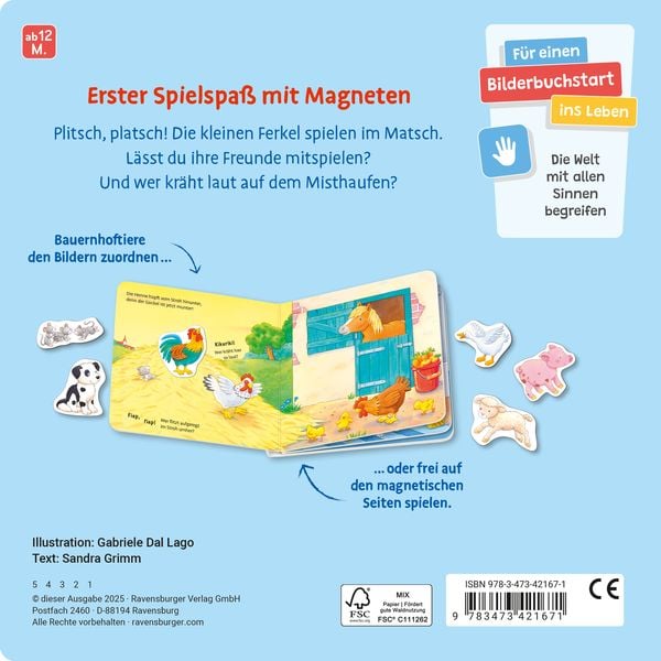 Produktbild: Mein erstes Magnetbuch - Wer spielt mit wem? Bauernhoftiere