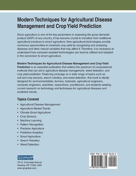 Produktbild: Modern Techniques for Agricultural Disease Management and Crop Yield Prediction