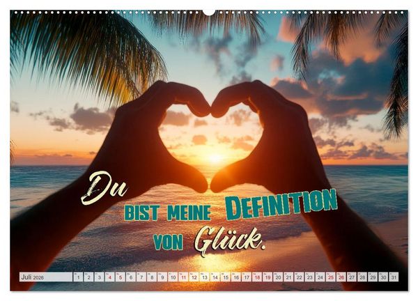 Produktbild: HERZENSSACHE Liebe und Dankbarkeit schenken (Wandkalender 2026 DIN A2 quer), CALVENDO Monatskalender