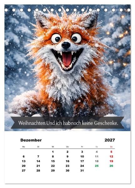 Produktbild: Tier-isch wahr! (Tischkalender 2027 DIN A5 hoch), CALVENDO Monatskalender