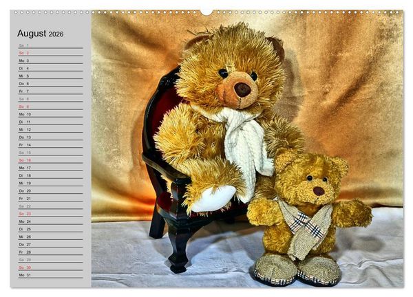 Produktbild: TEDDYB&Auml;R, OH TEDDYB&Auml;R... (hochwertiger Premium Wandkalender 2026 DIN A2 quer), Kunstdruck in Hochglanz