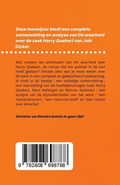Produktbild: De waarheid over de zaak Harry Quebert van Jo&euml;l Dicker (Boekanalyse)