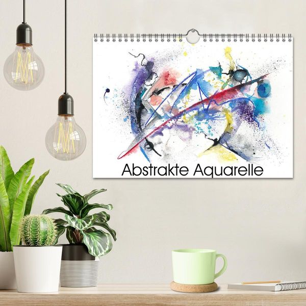 Produktbild: Abstrakte Aquarelle (Wandkalender 2026 DIN A4 quer), CALVENDO Monatskalender