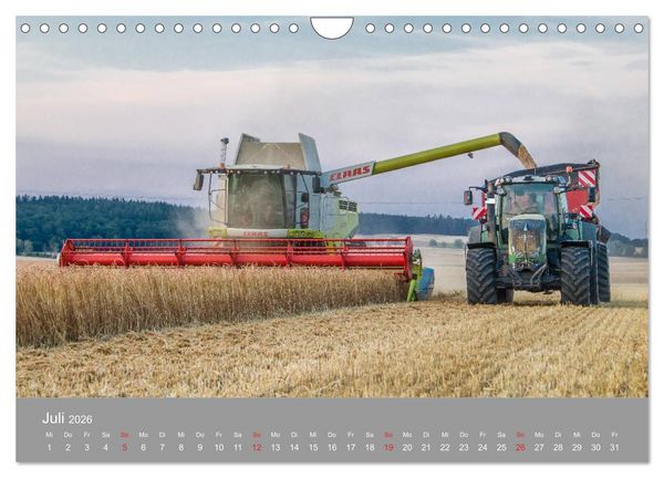 Produktbild: Landtechnik im Einsatz (Wandkalender 2026 DIN A4 quer), CALVENDO Monatskalender