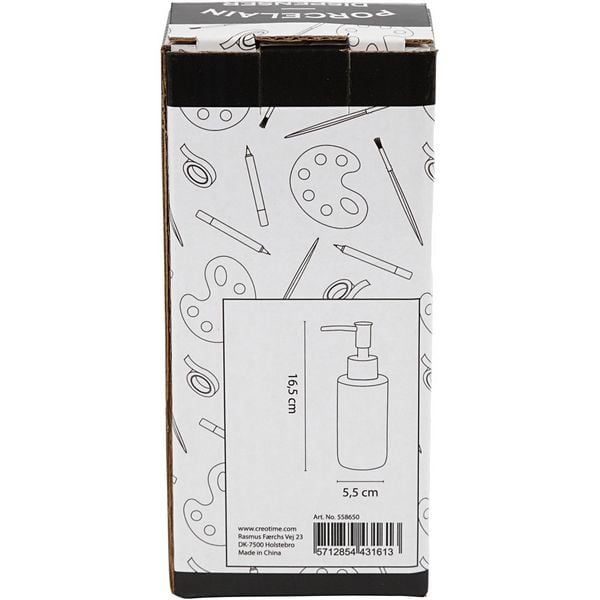 Produktbild: Creativ Company Seifenspender, H 16,5 cm, D 5,5 cm, 150 ml, Wei&szlig;, 1 Stk