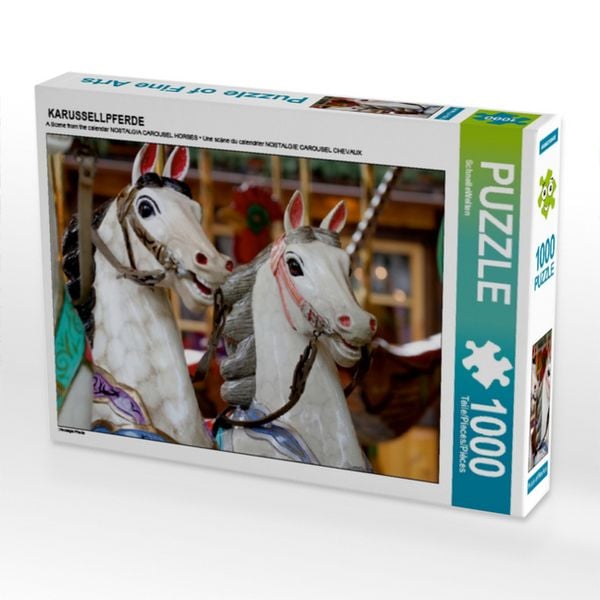 Produktbild: CALVENDO Puzzle KARUSSELLPFERDE | 1000 Teile Lege-Gr&ouml;&szlig;e 64x48cm Foto-Puzzle f&uuml;r gl&uuml;ckliche Stunden