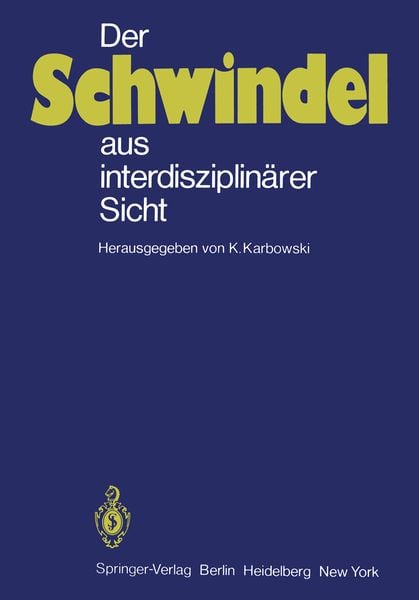 Produktbild: Der Schwindel aus interdisziplin&auml;rer Sicht