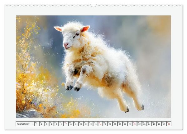 Produktbild: Schafe. Friedliche Tiere in sanften Naturmomenten (Wandkalender 2027 DIN A2 quer), CALVENDO Monatskalender