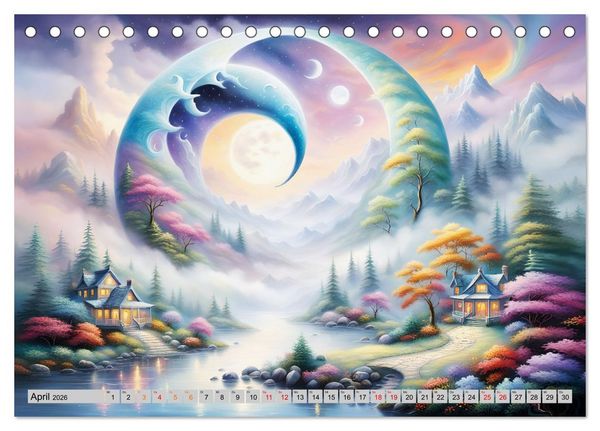 Produktbild: Mondsichelzauber Eine Reise durch die Natur (Tischkalender 2026 DIN A5 quer), CALVENDO Monatskalender