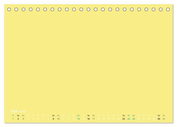 Produktbild: Bastelkalender - Gelb (Tischkalender 2026 DIN A5 quer), CALVENDO Monatskalender