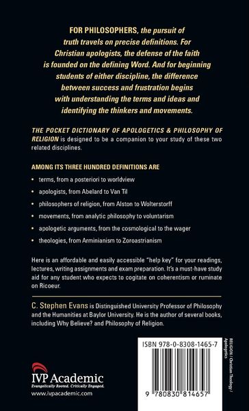 Produktbild: Pocket Dictionary of Apologetics & Philosophy of Religion