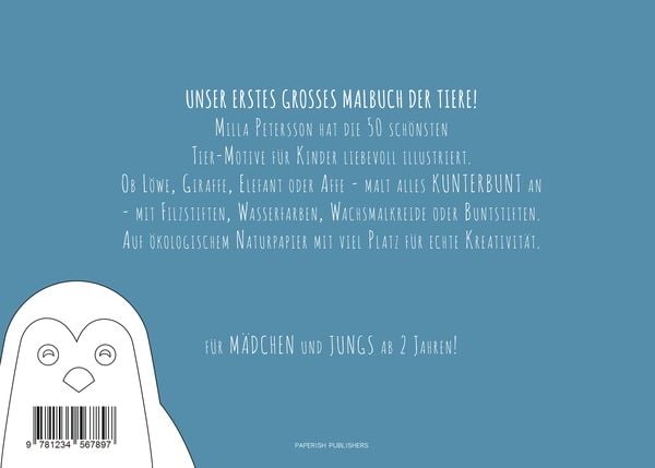 Produktbild: Unser Erstes Grosses Malbuch - Tiere