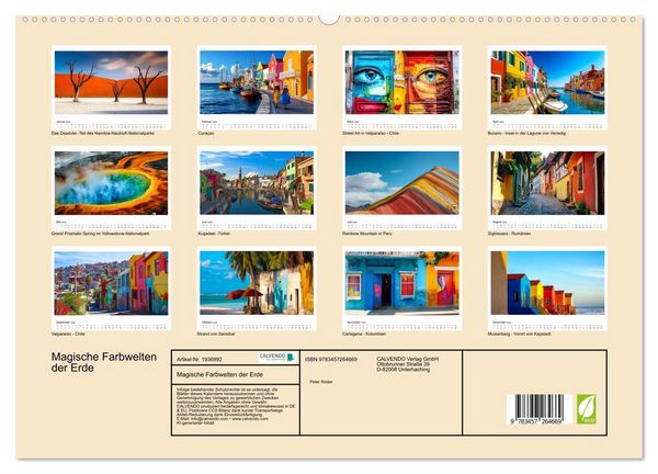 Produktbild: Magische Farbwelten der Erde (hochwertiger Premium Wandkalender 2026 DIN A2 quer), Kunstdruck in Hochglanz