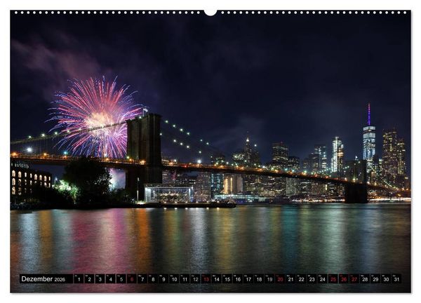 Produktbild: New York City - Zwischen Hudson und East River (hochwertiger Premium Wandkalender 2026 DIN A2 quer), Kunstdruck in Hochglanz