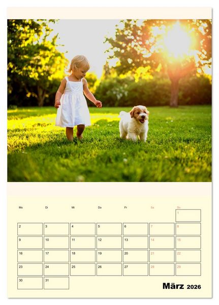 Produktbild: Der Familienkalender - Mit Hund durchs Jahr (Tischkalender 2026 DIN A5 hoch), CALVENDO Monatskalender