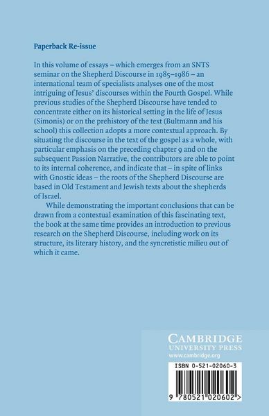 Produktbild: The Shepherd Discourse of John 10 and Its Context