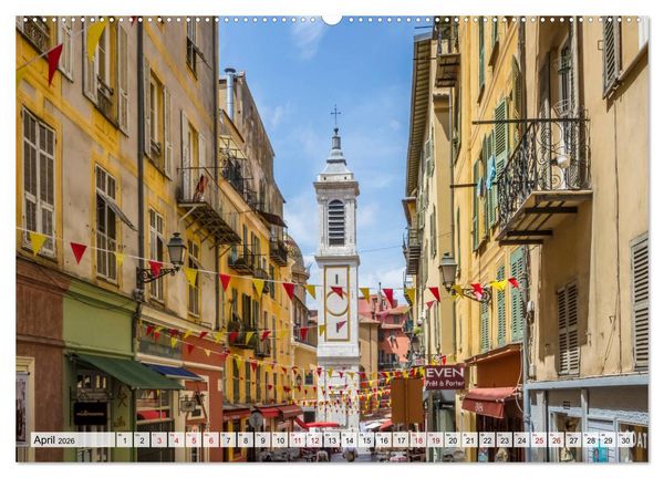 Produktbild: NIZZA Idyllische Impressionen (hochwertiger Premium Wandkalender 2026 DIN A2 quer), Kunstdruck in Hochglanz