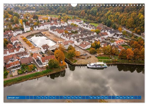 Produktbild: Die Obere Weser - von Bad Karlshafen bis Hameln (Wandkalender 2027 DIN A3 quer), CALVENDO Monatskalender