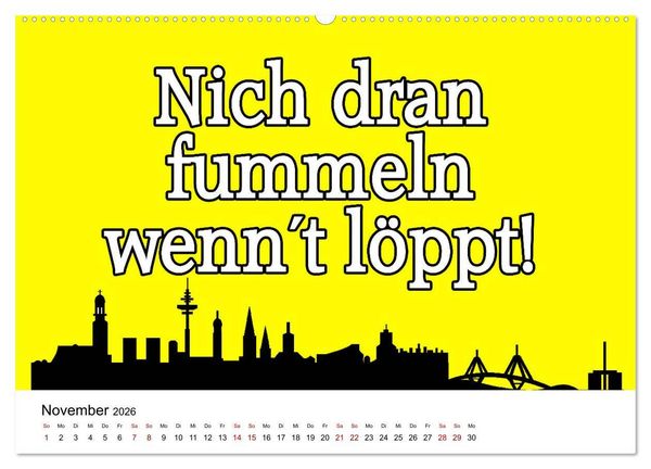 Produktbild: Hamburger Schnack (Wandkalender 2026 DIN A2 quer), CALVENDO Monatskalender