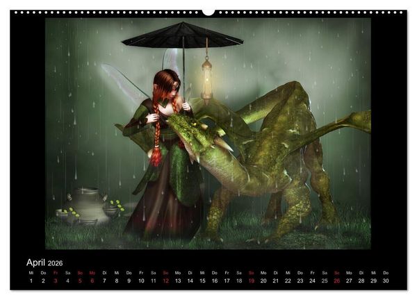 Produktbild: Elfenlichter (hochwertiger Premium Wandkalender 2026 DIN A2 quer), Kunstdruck in Hochglanz