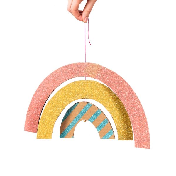 Produktbild: FOLIA&reg; Glitter- und Pailletten-Set, Rainbow M 5 x 14 g