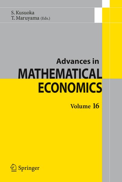 Produktbild: Advances in Mathematical Economics Volume 16