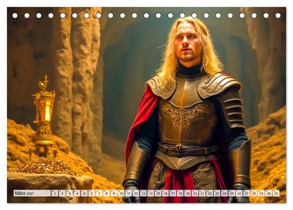 Produktbild: Germanische Mythen &ndash; Die Nibelungensage (Tischkalender 2027 DIN A5 quer), CALVENDO Monatskalender