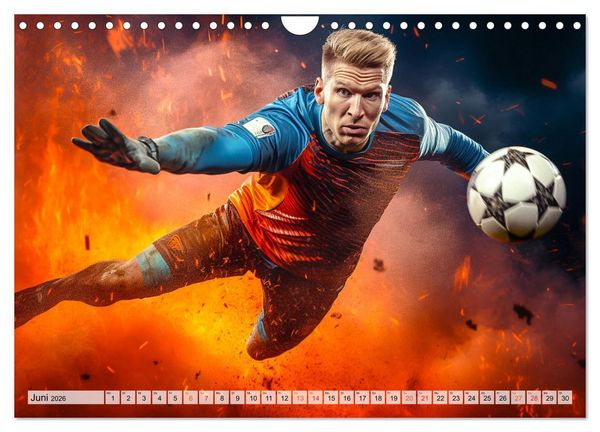 Produktbild: Fussball - Tormann in Aktion (Wandkalender 2026 DIN A4 quer), CALVENDO Monatskalender