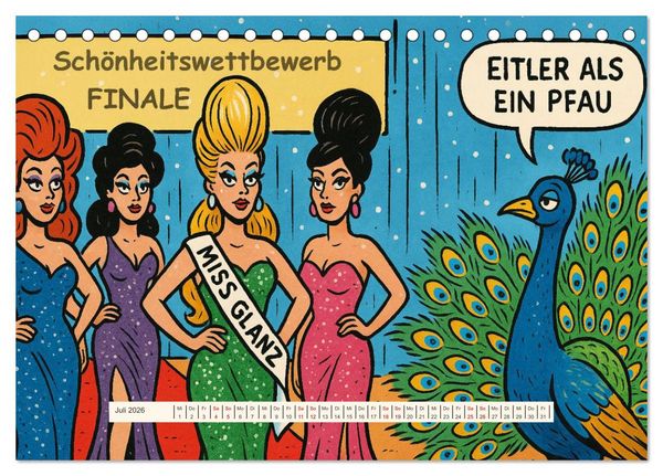 Produktbild: Tierischer Humor im Alltag (Tischkalender 2026 DIN A5 quer), CALVENDO Monatskalender
