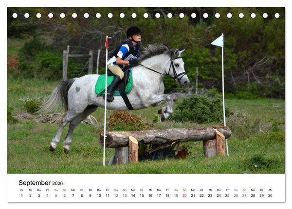 Produktbild: Eventing - Der ultimative Reitsport (Tischkalender 2026 DIN A5 quer), CALVENDO Monatskalender