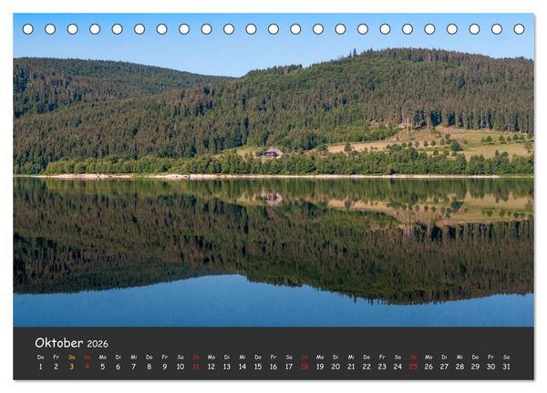 Produktbild: Schluchsee Naturpark S&uuml;dschwarzwald (Tischkalender 2026 DIN A5 quer), CALVENDO Monatskalender