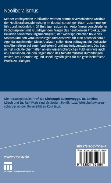 Produktbild: Neoliberalismus