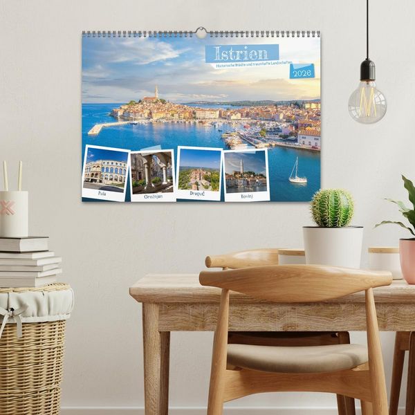 Produktbild: Istrien - Historische St&auml;dte und traumhafte Landschaften (Wandkalender 2026 DIN A3 quer), CALVENDO Monatskalender