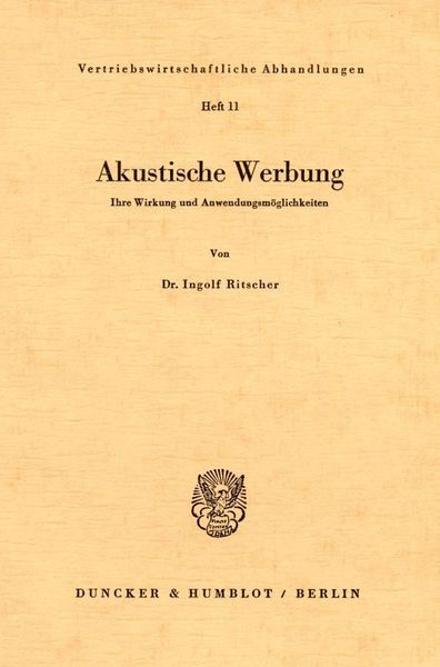 Produktbild: Akustische Werbung.