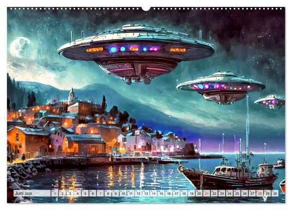 Produktbild: Besuch von einem anderen Stern (hochwertiger Premium Wandkalender 2026 DIN A2 quer), Kunstdruck in Hochglanz