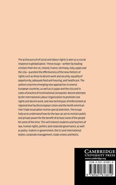 Produktbild: Social and Labour Rights in a Global Context