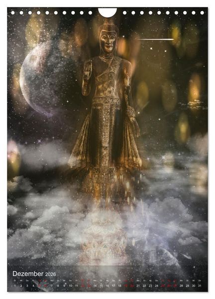 Produktbild: Die Welt mit Buddha (Wandkalender 2026 DIN A4 hoch), CALVENDO Monatskalender