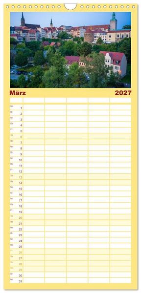 Produktbild: Familienplaner 2027 - Bautzen - Sorbisches Zentrum in der Oberlausitz mit 5 Spalten (Wandkalender, 21 x 45 cm) CALVENDO