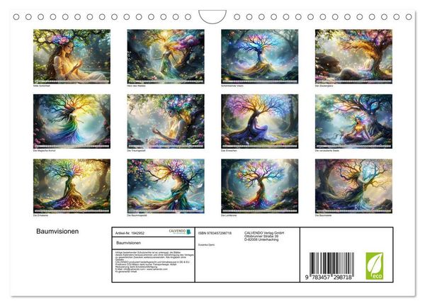 Produktbild: Baumvisionen (Wandkalender 2026 DIN A4 quer), CALVENDO Monatskalender