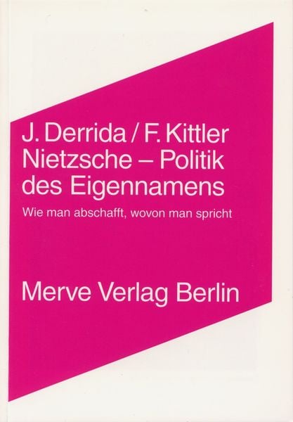 Produktbild: Nietzsche - Politik des Eigennamens