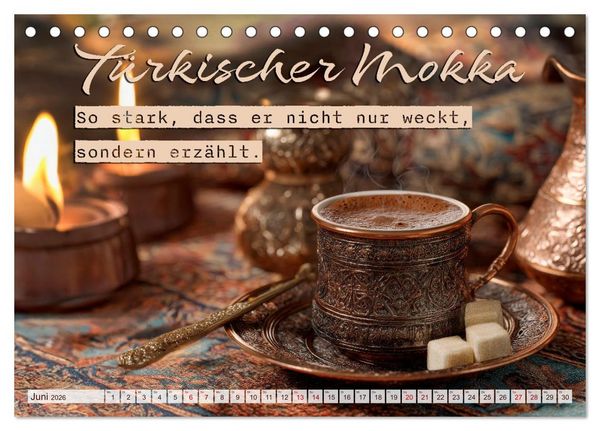Produktbild: Kaffeemagie - Ein Jahr voller Genussmomente (Tischkalender 2026 DIN A5 quer), CALVENDO Monatskalender