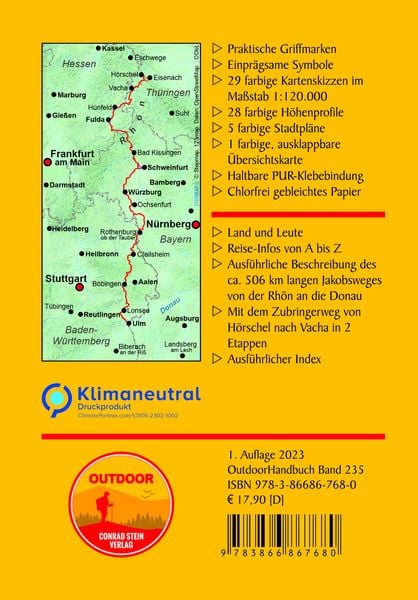 Produktbild: Jakobsweg von der Rh&ouml;n an die Donau