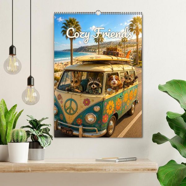 Produktbild: Cozy Friends - Kleine Kuschelhelden (Wandkalender 2027 DIN A2 hoch), CALVENDO Monatskalender