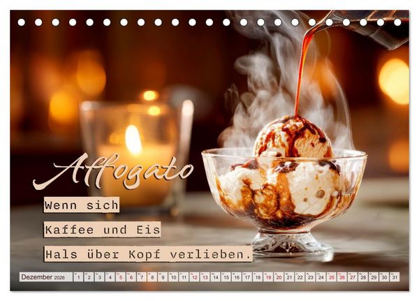 Produktbild: Kaffeemagie - Ein Jahr voller Genussmomente (Tischkalender 2026 DIN A5 quer), CALVENDO Monatskalender