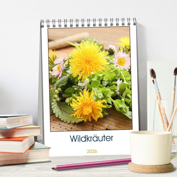 Produktbild: Essbare Wildkr&auml;uter (Tischkalender 2026 DIN A5 hoch), CALVENDO Monatskalender