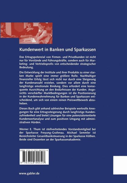 Produktbild: Kundenwert in Banken und Sparkassen