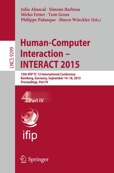 Produktbild: Human-Computer Interaction &ndash; INTERACT 2015