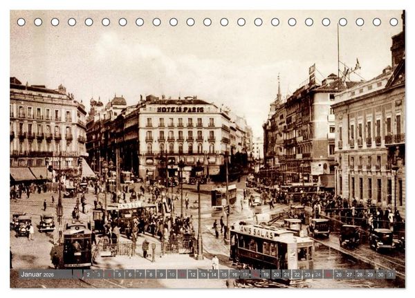Produktbild: Erinnerungen an das alte Madrid (Tischkalender 2026 DIN A5 quer), CALVENDO Monatskalender