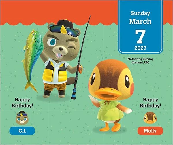 Produktbild: Nintendo &ndash; Animal Crossing 2027 &ndash; Original Harry N. Abrams Tagesabrei&szlig;kalender [Mehrsprachig] [Kalender]