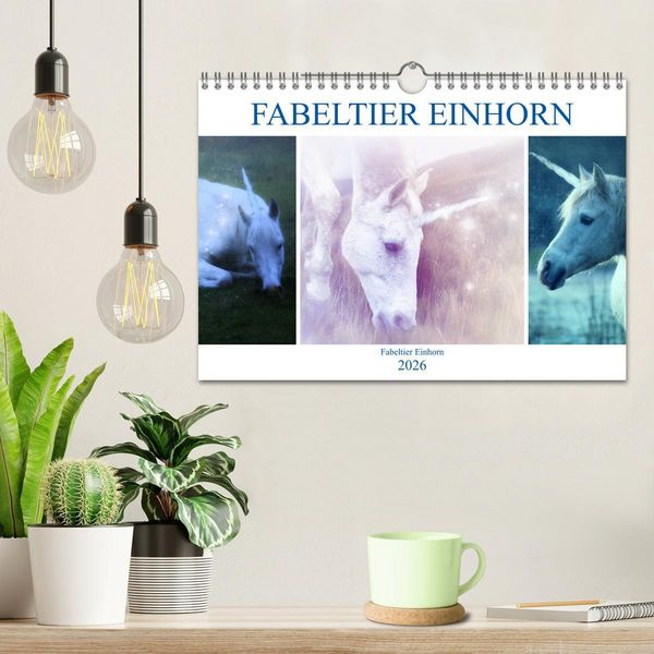 Produktbild: Fabeltier Einhorn (Wandkalender 2026 DIN A4 quer), CALVENDO Monatskalender